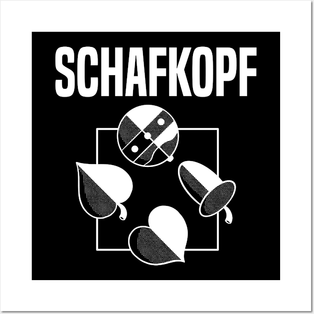 Schafkopf Card Bavarian Four Colours Gift Wall Art by Jackys Design Room